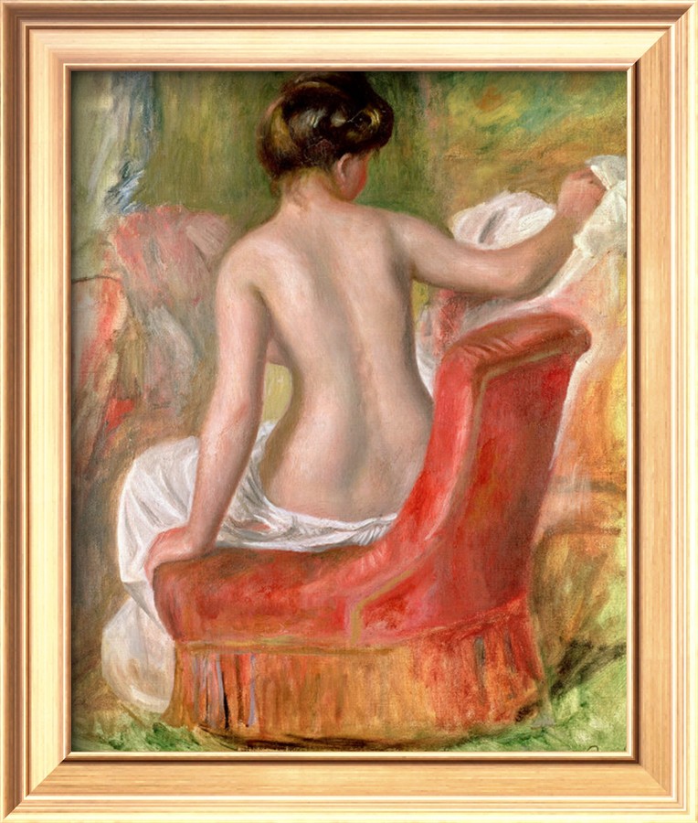 Nude in an Armchair, 1900 - Pierre Auguste Renoir Painting